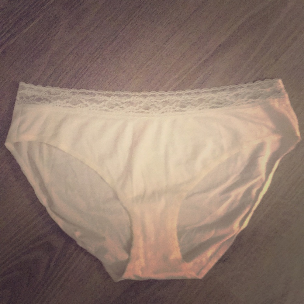 White lace-waist briefs NWOT